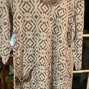 Fresh Produce Batick Patterned Long Sleeve dress sz Large